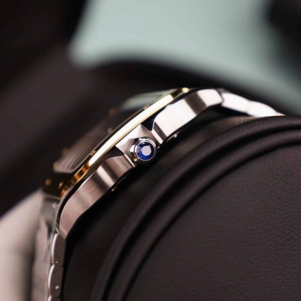 Cartier Santos De Cartier CRW2SA0030 Two Tone Grey Dial Large Model Best Replica BVF 39.8mm