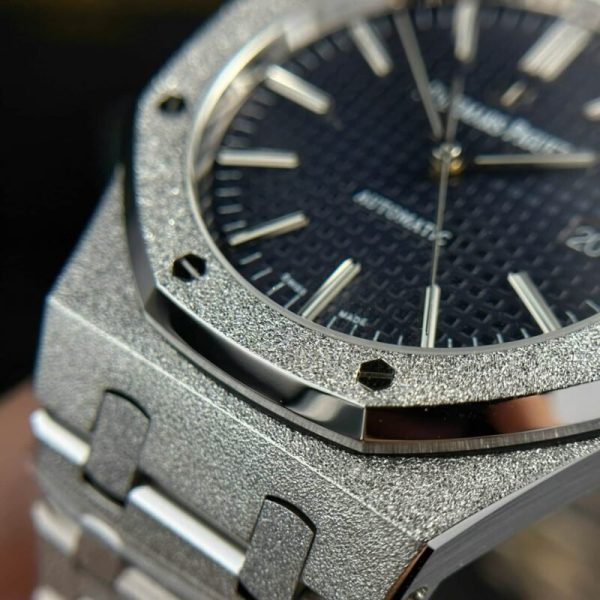 Audemars Piguet Royal Oak 15410BC Frosted Gold Blue Dial Best Replica APSF 41mm