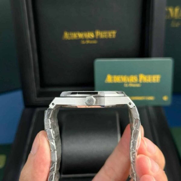 Audemars Piguet Royal Oak 15410BC Frosted Gold Blue Dial Best Replica APSF 41mm