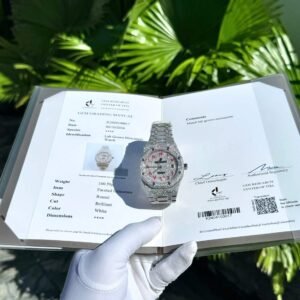 Audemars Piguet Royal Oak Red Arabic Numerals Iced Out Moissanite Super Clone 41m