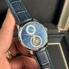 Jaeger-LeCoultre Master Ultra Thin Tourbillon Blue Dial Leather Best Replica APSF 40mm